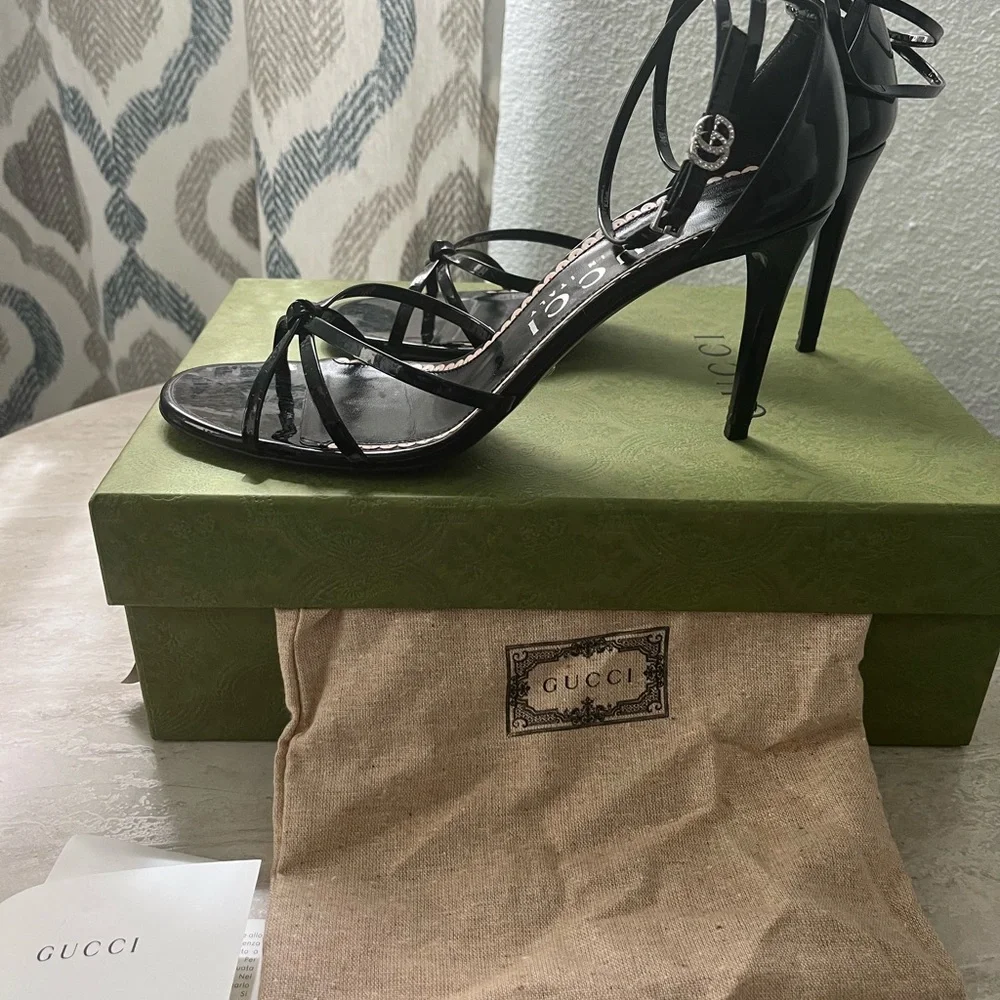 Gucci Black Strappy Heels - Picture 3 of 6